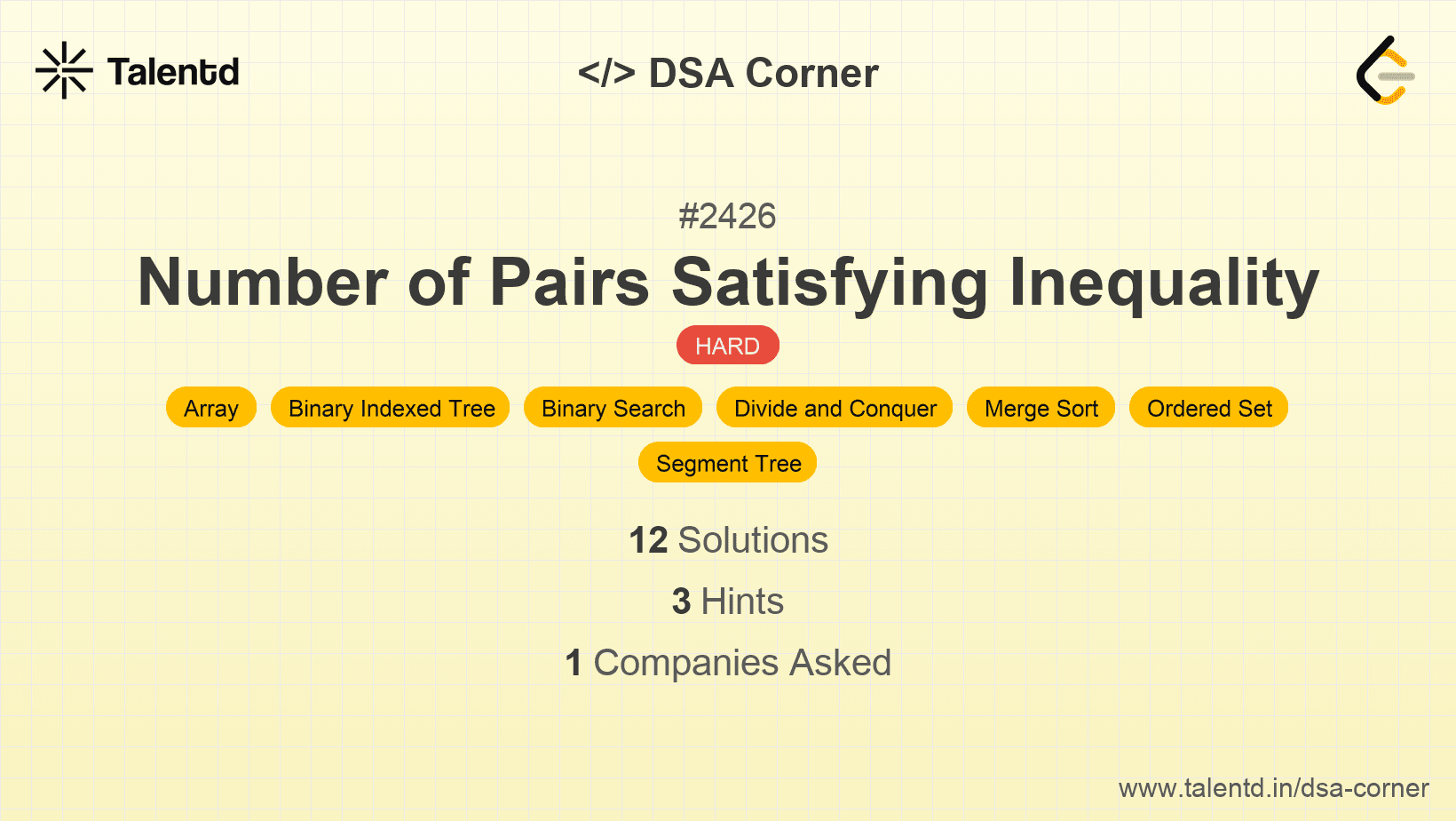 Problem visualization for Number of Pairs Satisfying Inequality