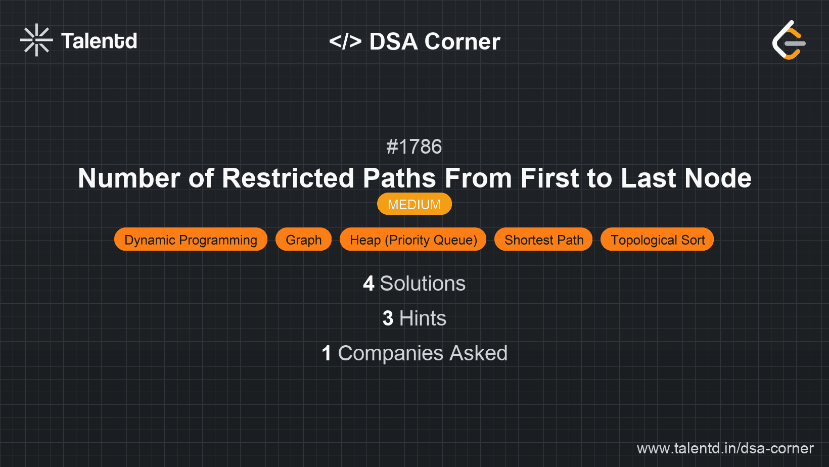 Problem visualization for Number of Restricted Paths From First to Last Node