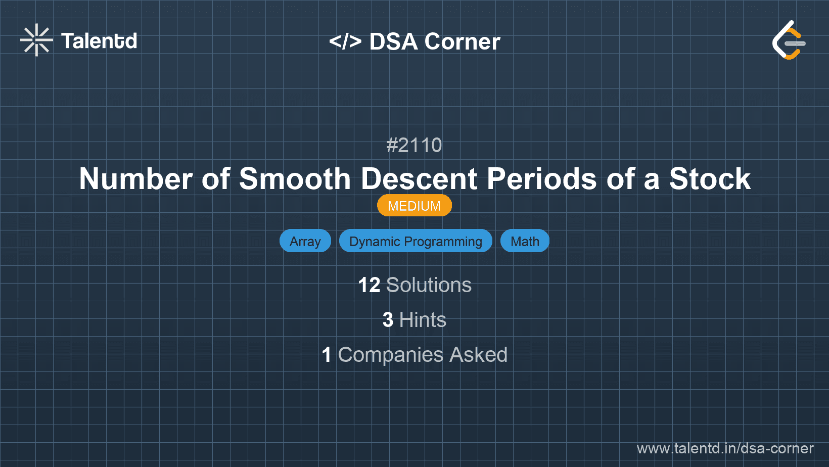 Problem visualization for Number of Smooth Descent Periods of a Stock