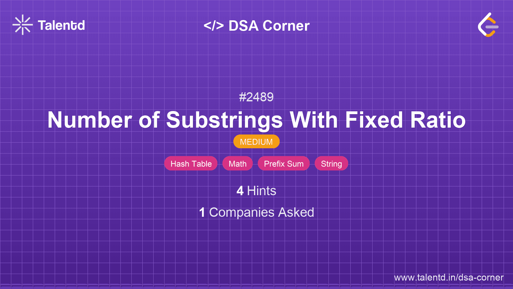 Problem visualization for Number of Substrings With Fixed Ratio