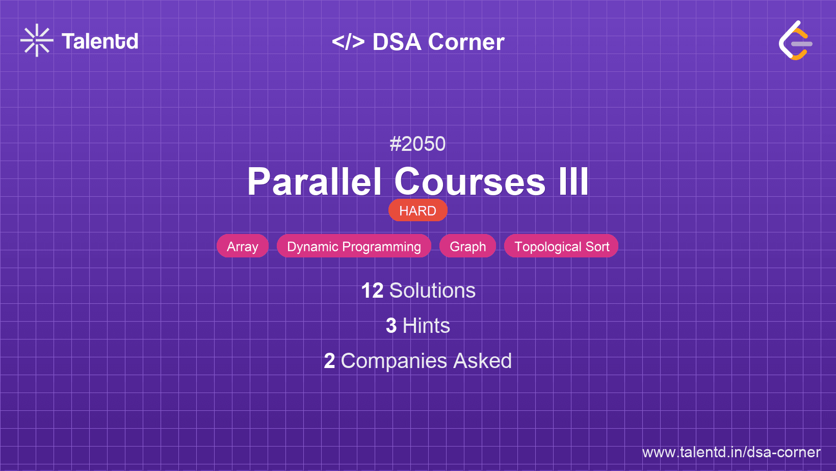 Problem visualization for Parallel Courses III