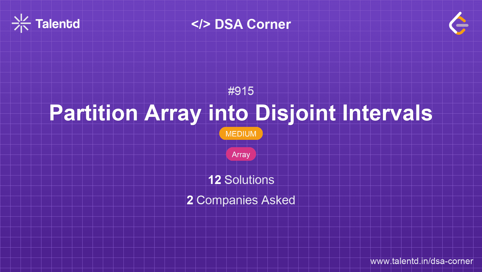 Problem visualization for Partition Array into Disjoint Intervals