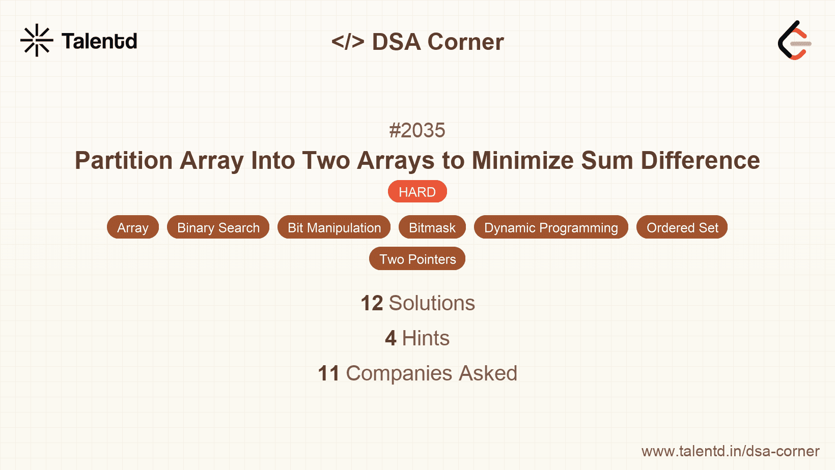 Problem visualization for Partition Array Into Two Arrays to Minimize Sum Difference