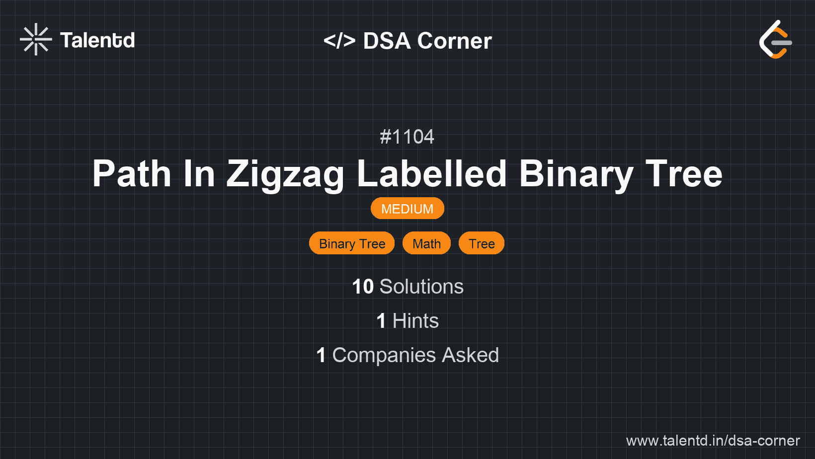 Problem visualization for Path In Zigzag Labelled Binary Tree