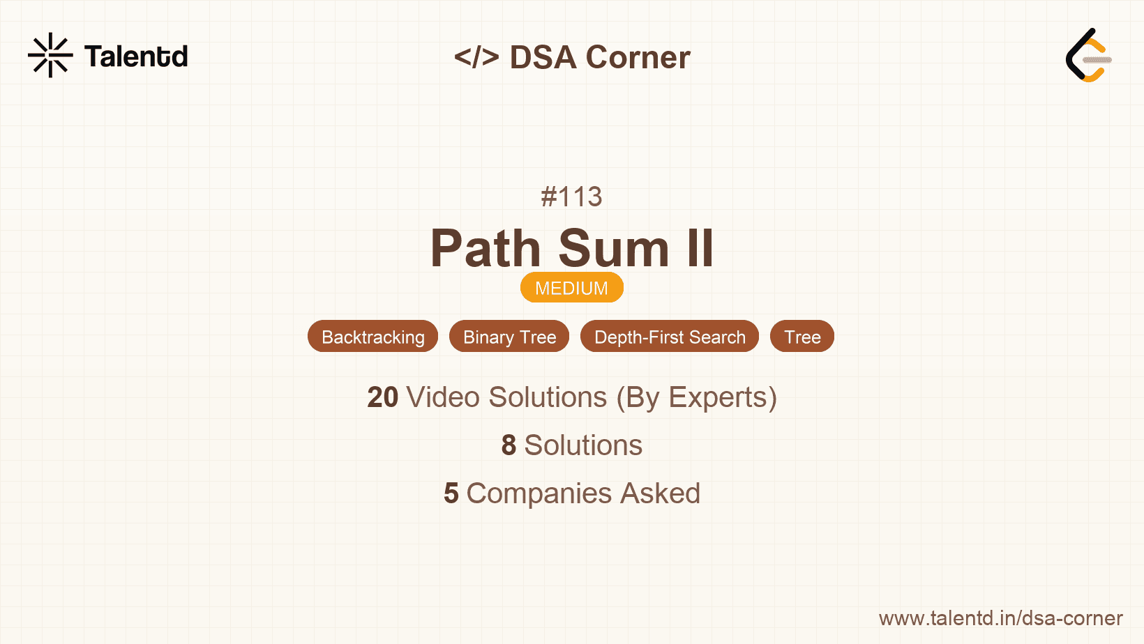 Problem visualization for Path Sum II