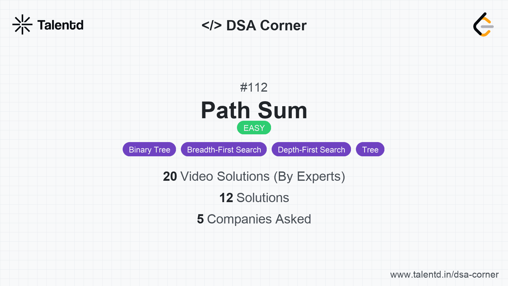 Problem visualization for Path Sum