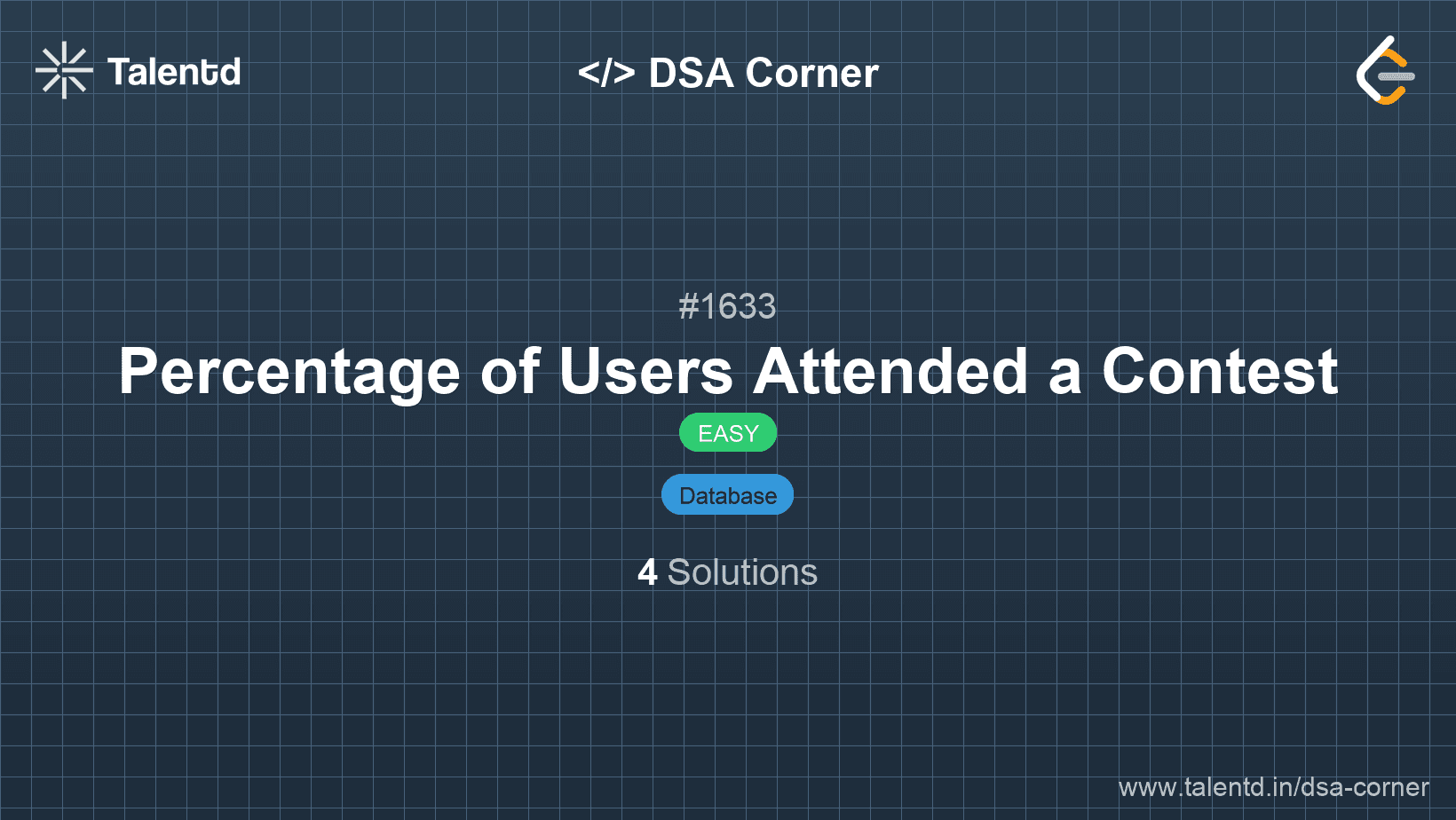Problem visualization for Percentage of Users Attended a Contest