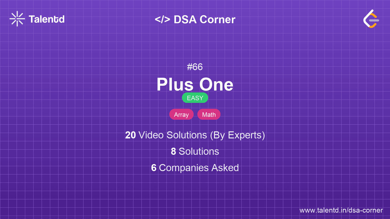 Problem visualization for Plus One