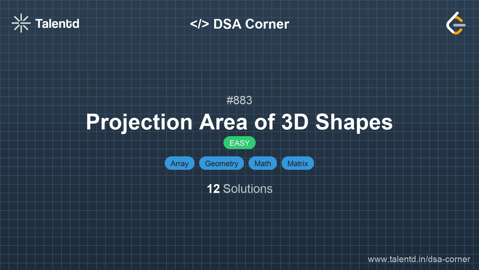 Problem visualization for Projection Area of 3D Shapes
