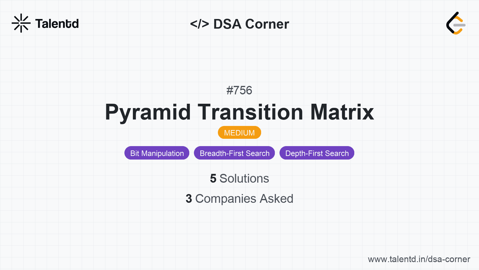 Problem visualization for Pyramid Transition Matrix