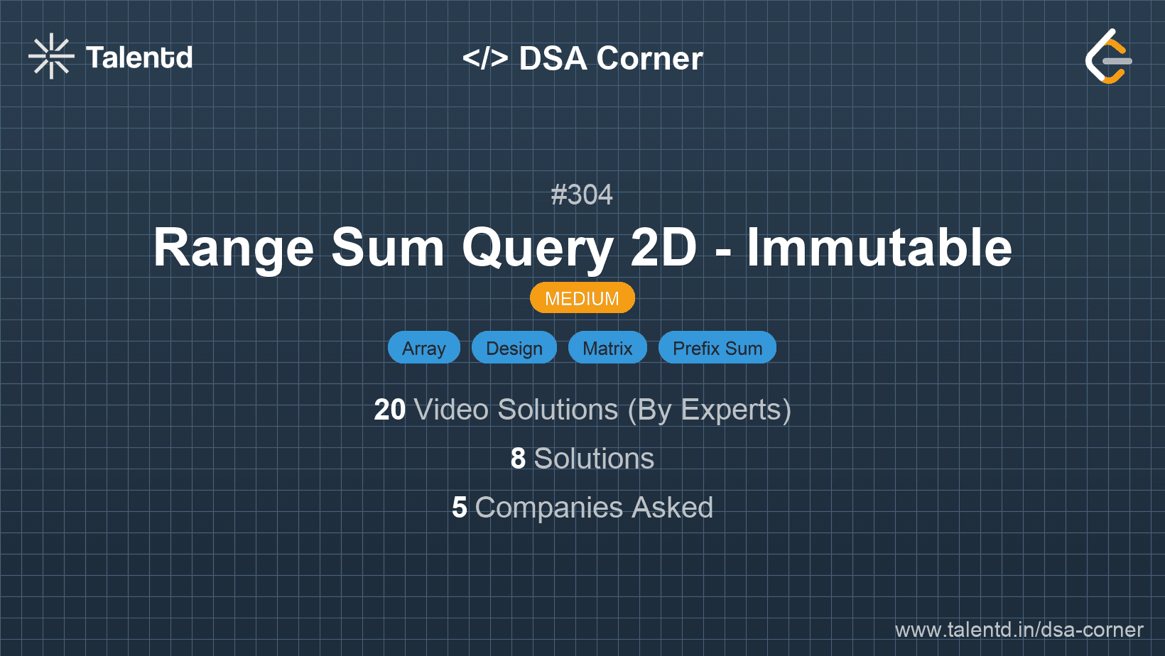 Problem visualization for Range Sum Query 2D - Immutable