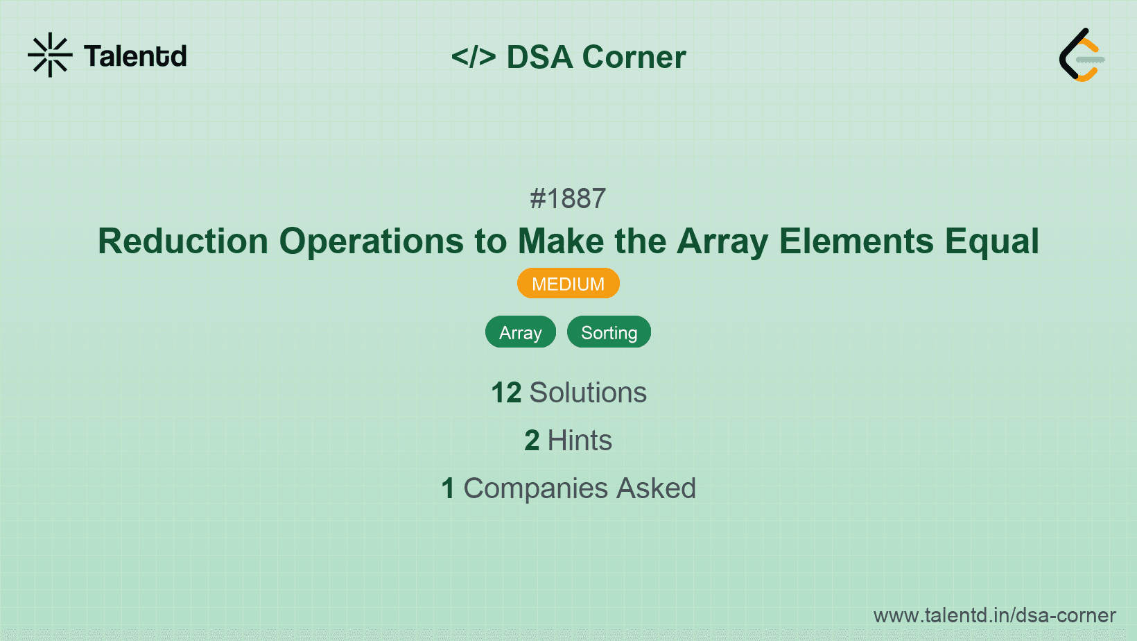 Problem visualization for Reduction Operations to Make the Array Elements Equal