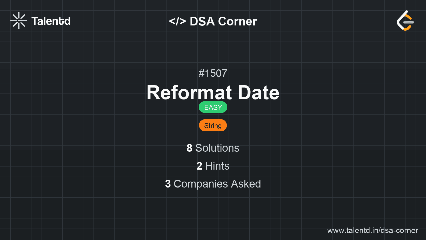 Problem visualization for Reformat Date