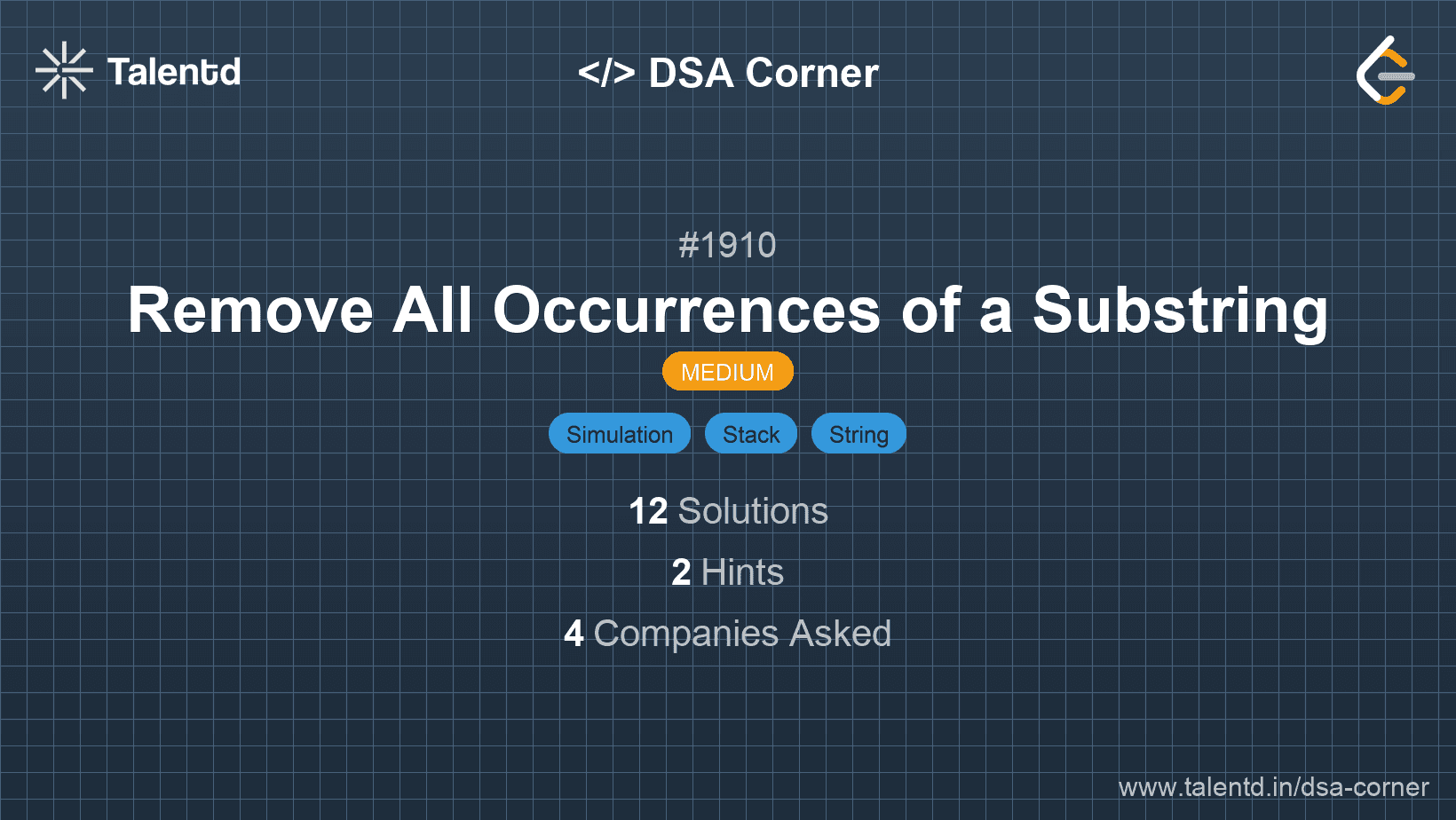 Problem visualization for Remove All Occurrences of a Substring