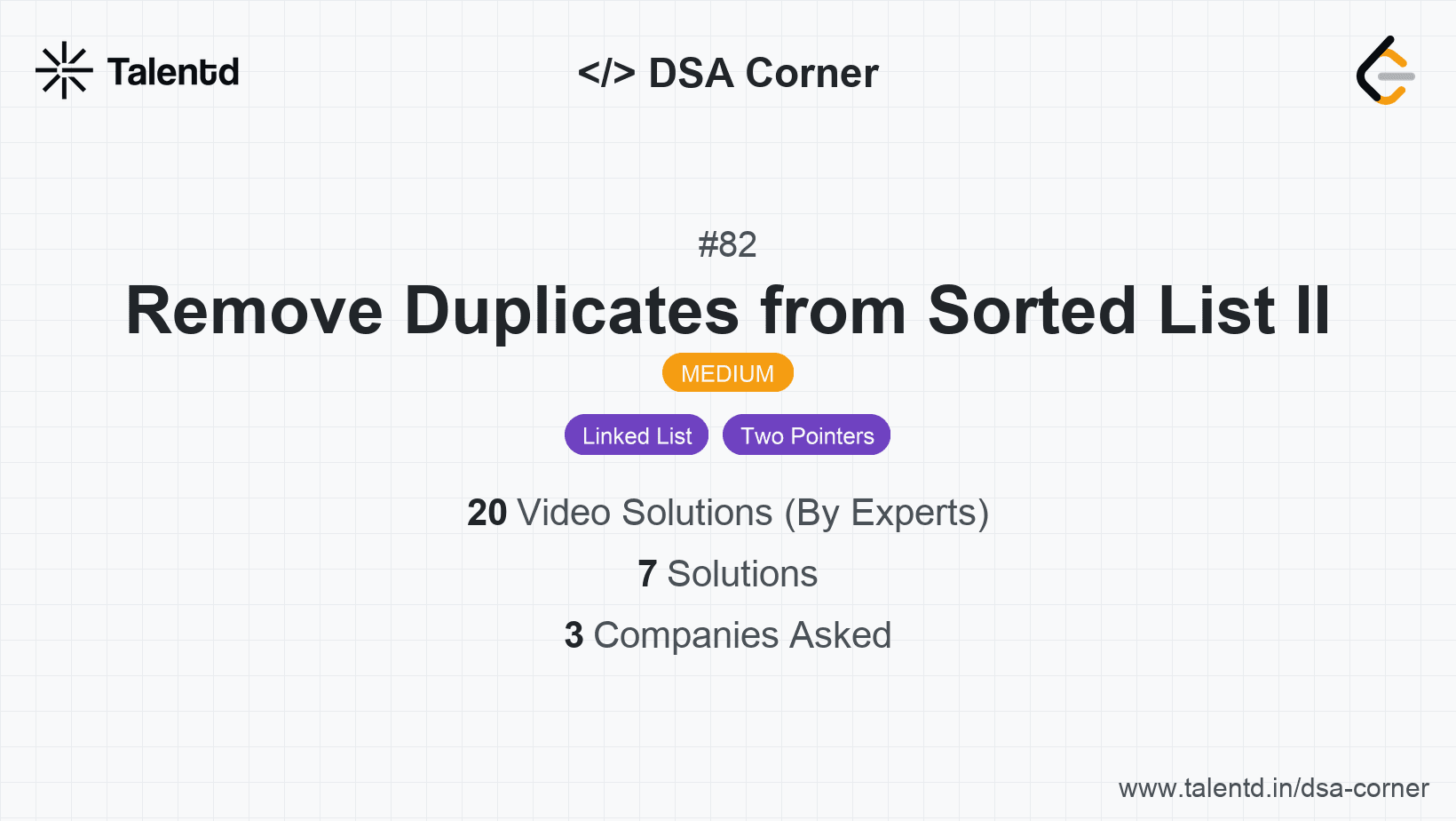 Problem visualization for Remove Duplicates from Sorted List II