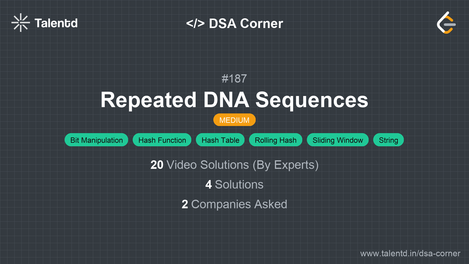 Problem visualization for Repeated DNA Sequences