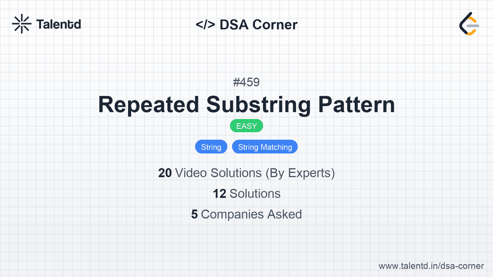 Problem visualization for Repeated Substring Pattern