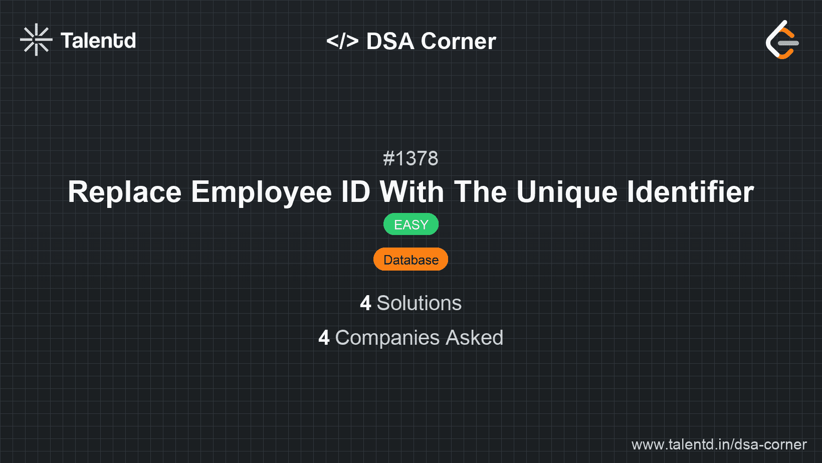 Problem visualization for Replace Employee ID With The Unique Identifier