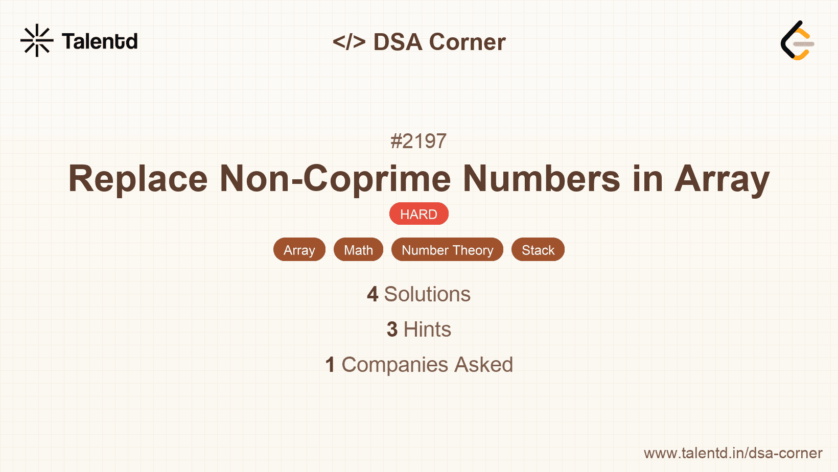 Problem visualization for Replace Non-Coprime Numbers in Array