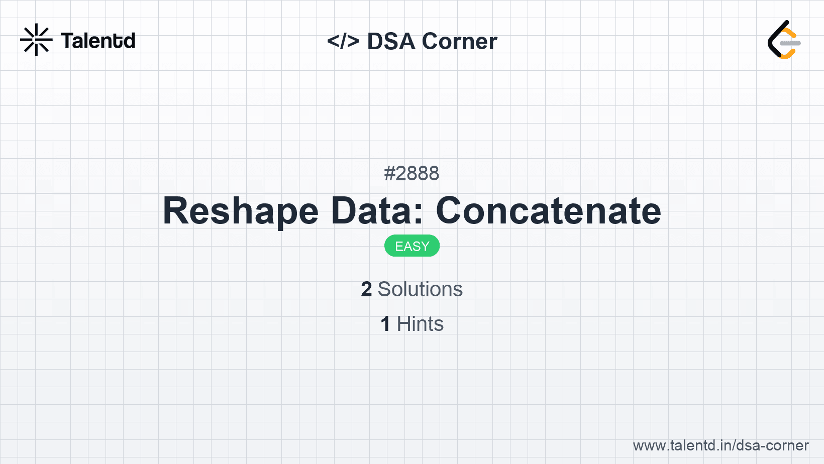 Problem visualization for Reshape Data: Concatenate