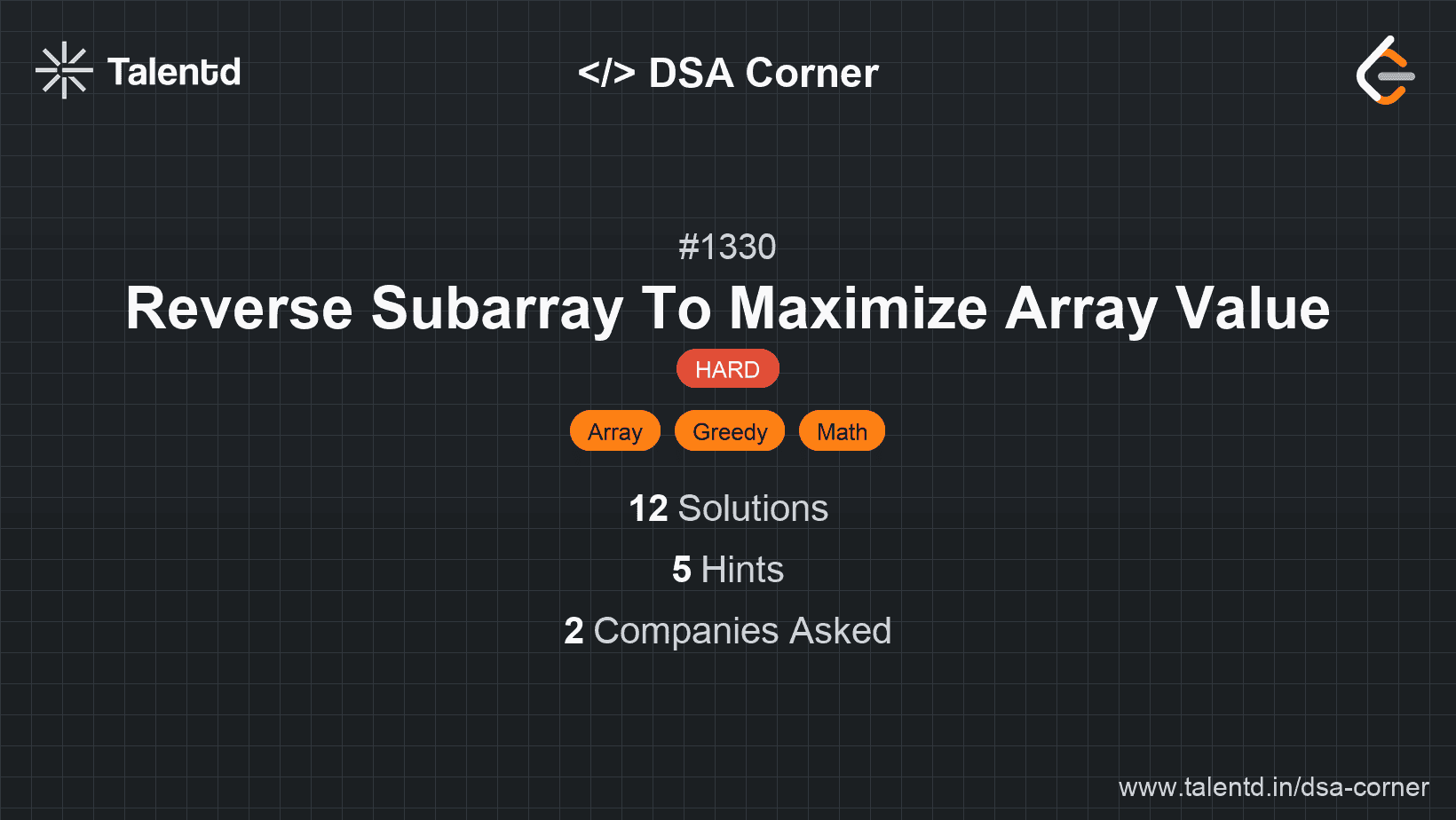 Problem visualization for Reverse Subarray To Maximize Array Value