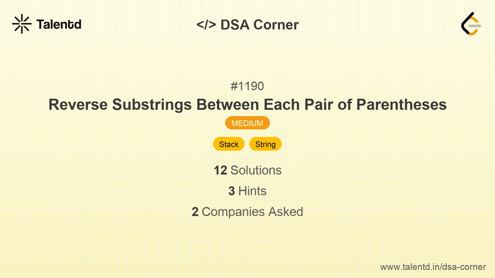 Problem visualization for Reverse Substrings Between Each Pair of Parentheses