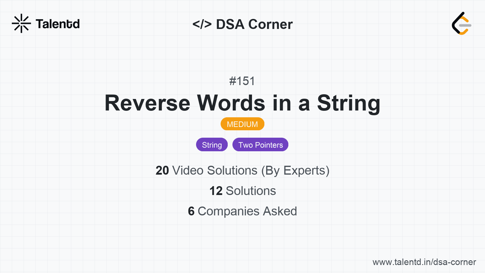 Problem visualization for Reverse Words in a String