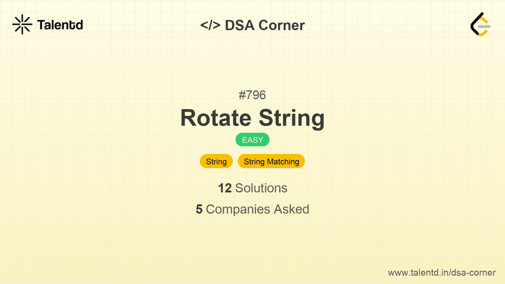 Problem visualization for Rotate String