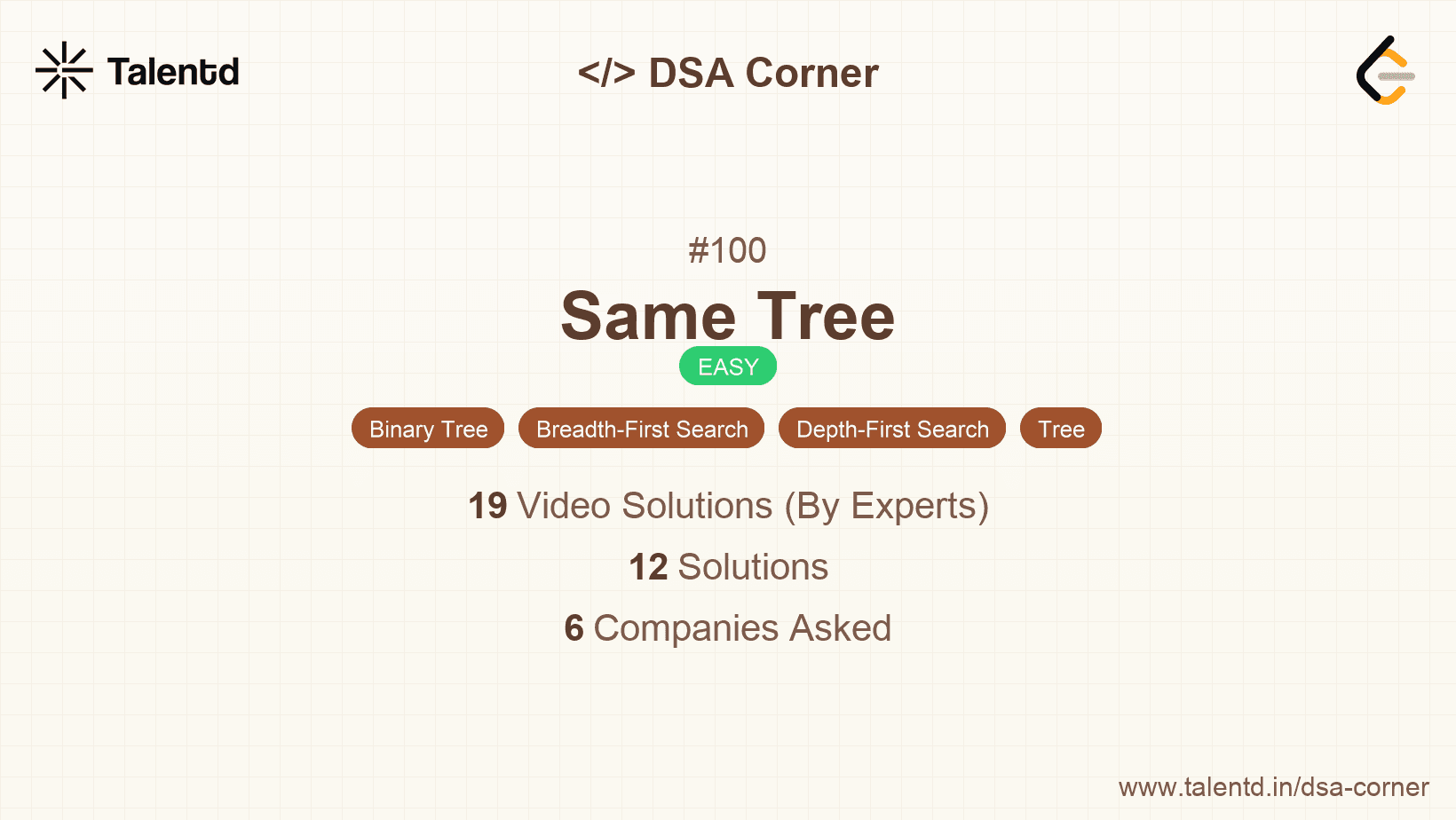 Problem visualization for Same Tree