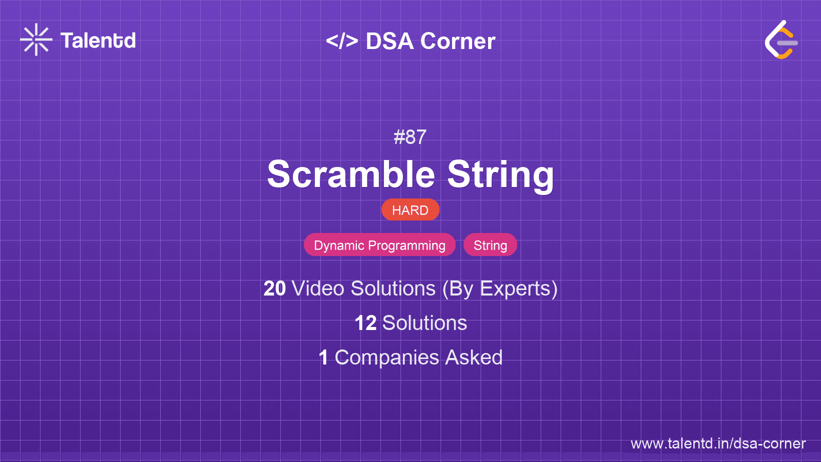 Problem visualization for Scramble String