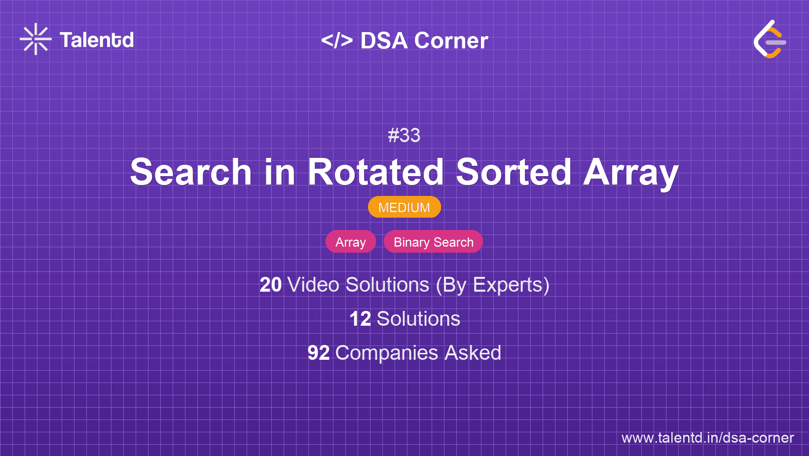 Problem visualization for Search in Rotated Sorted Array