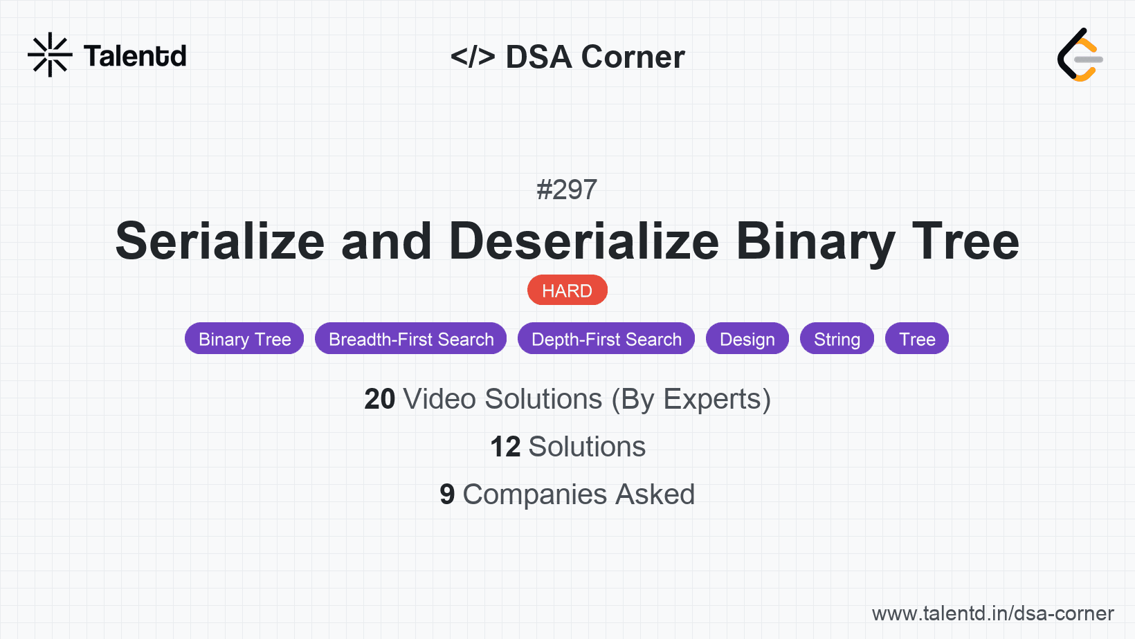 Problem visualization for Serialize and Deserialize Binary Tree