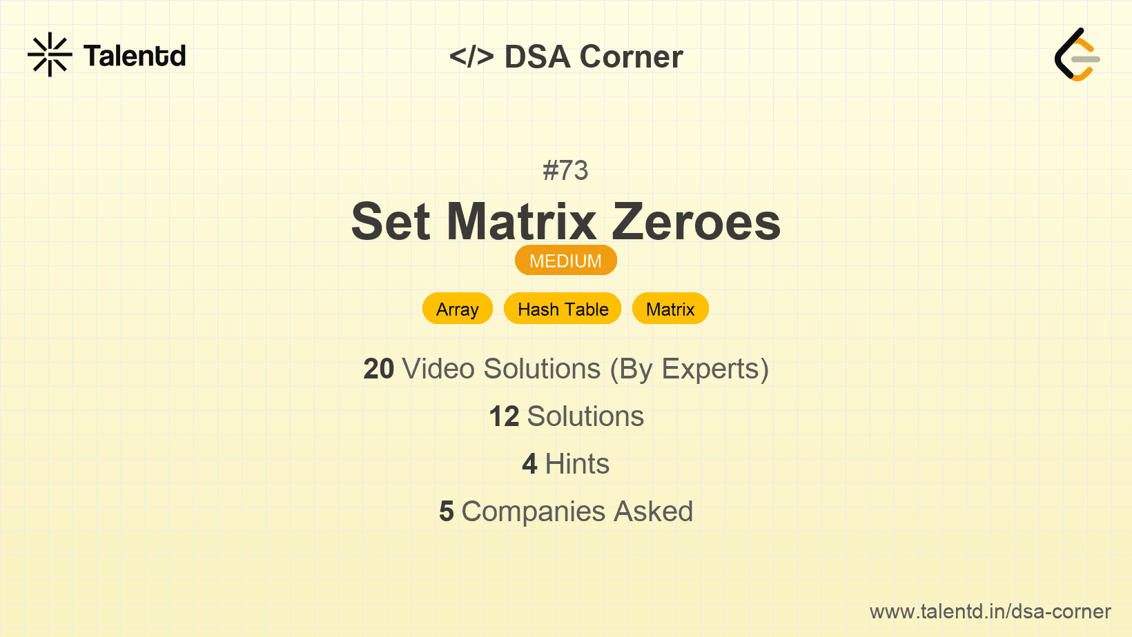 Problem visualization for Set Matrix Zeroes