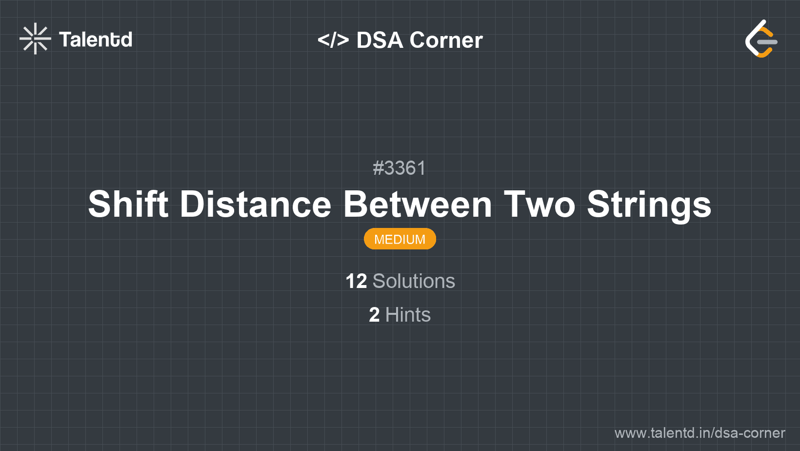 Problem visualization for Shift Distance Between Two Strings