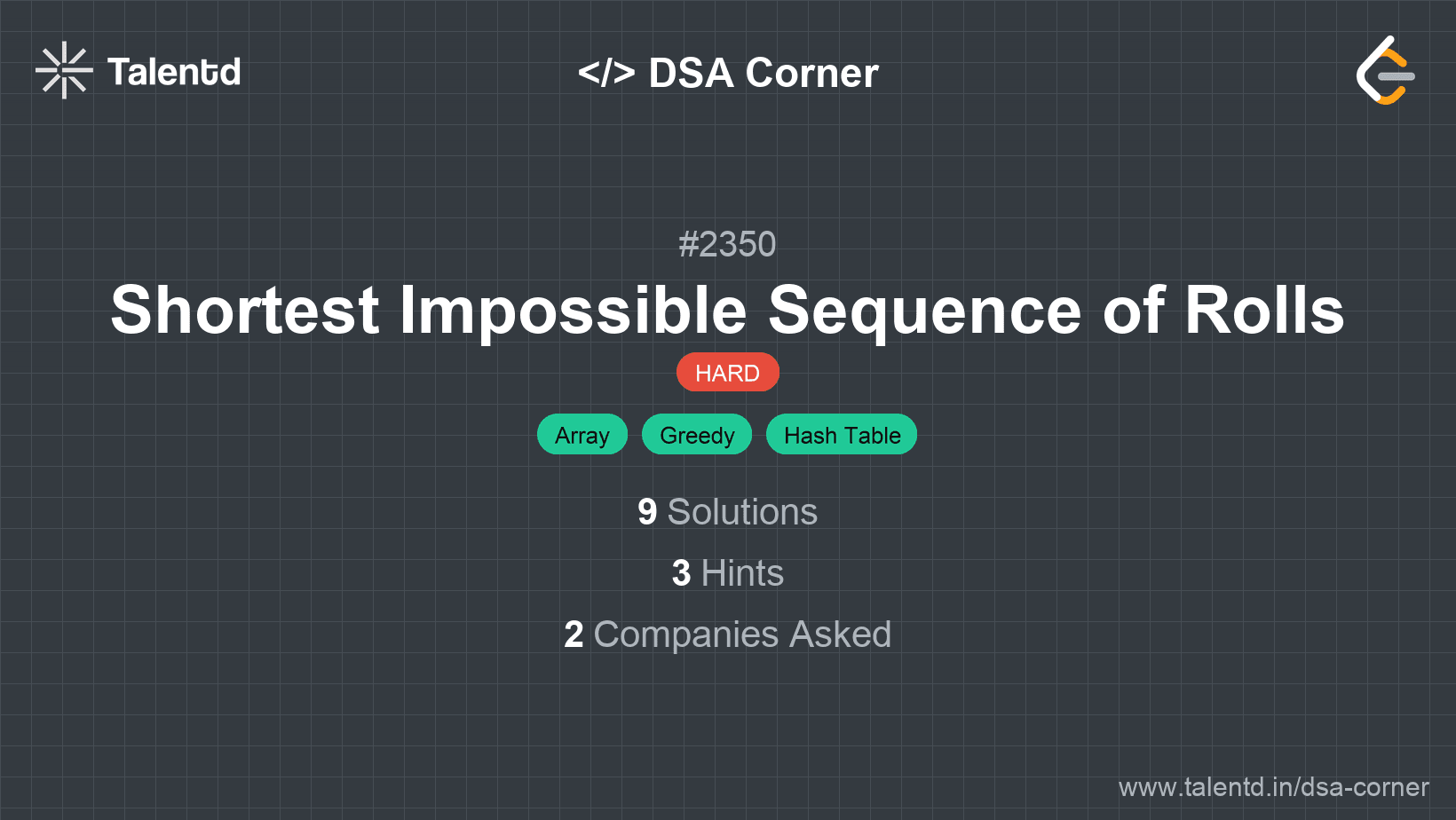 Problem visualization for Shortest Impossible Sequence of Rolls
