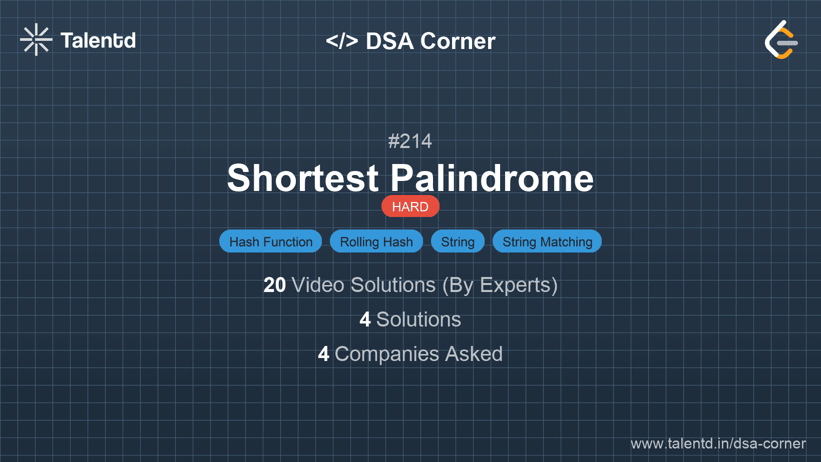 Problem visualization for Shortest Palindrome