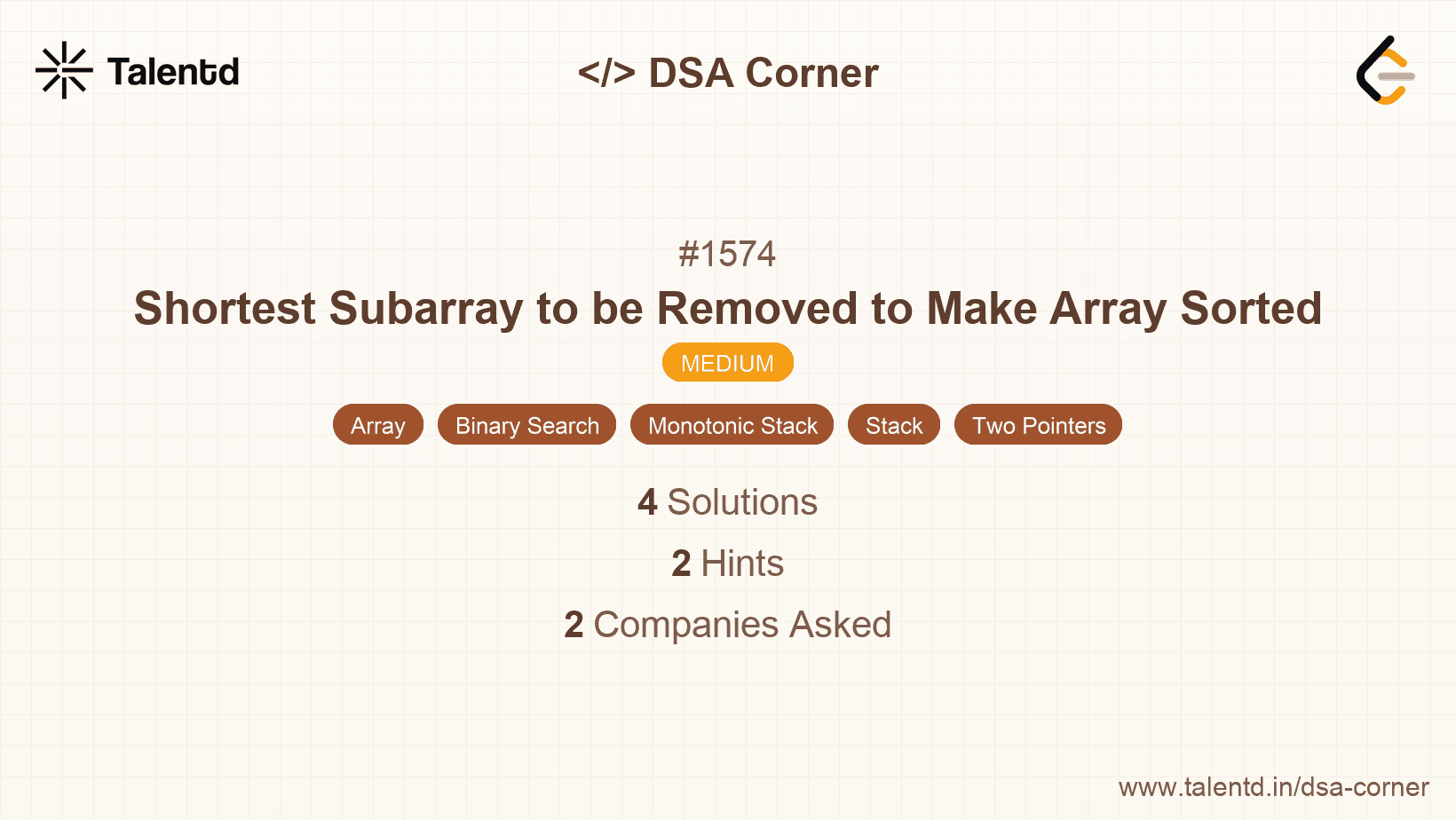 Problem visualization for Shortest Subarray to be Removed to Make Array Sorted