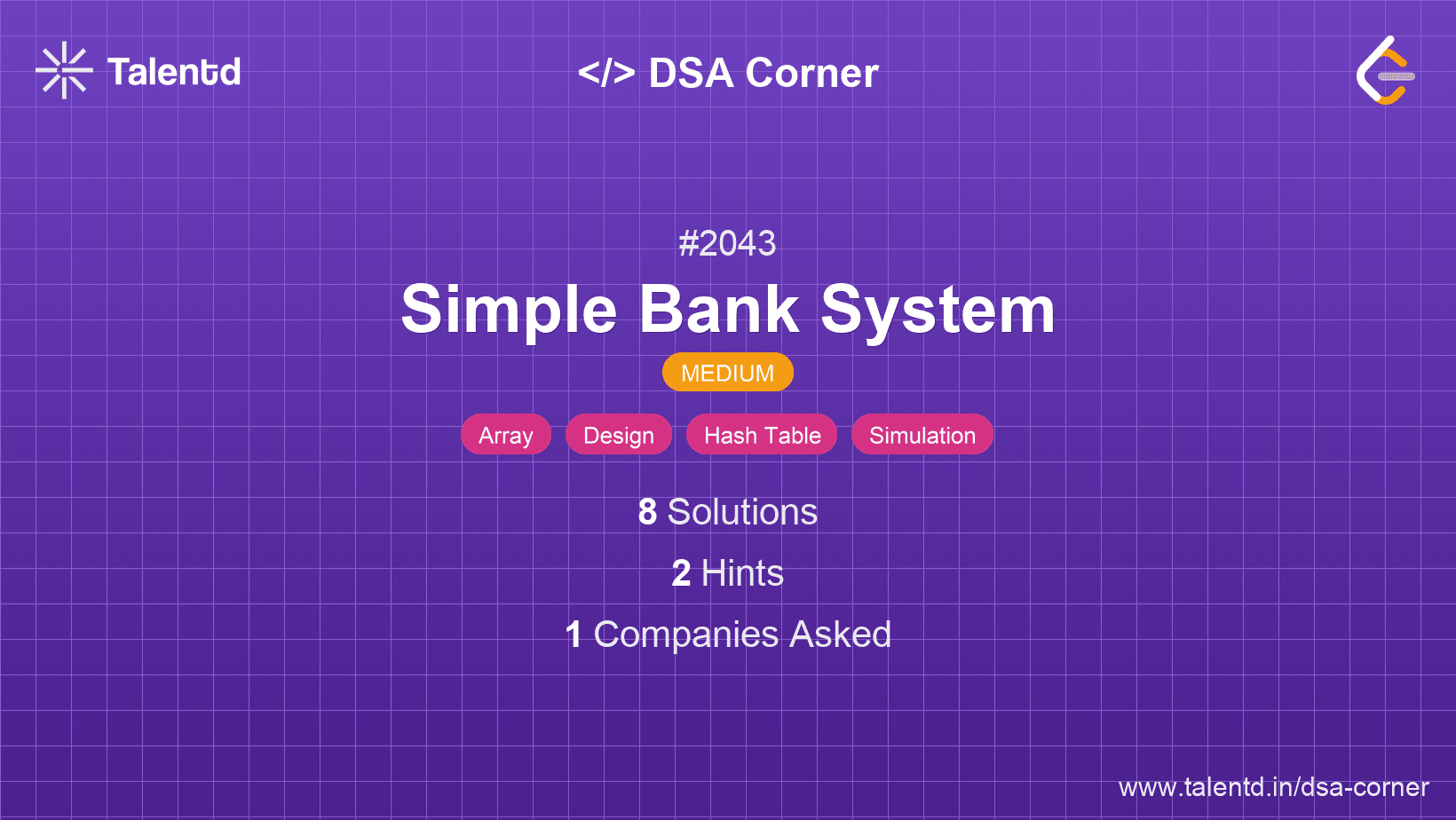 Problem visualization for Simple Bank System