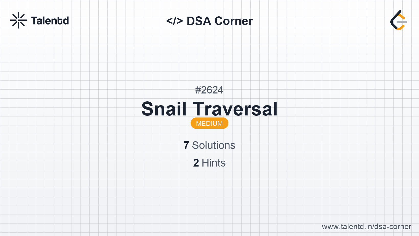 Problem visualization for Snail Traversal