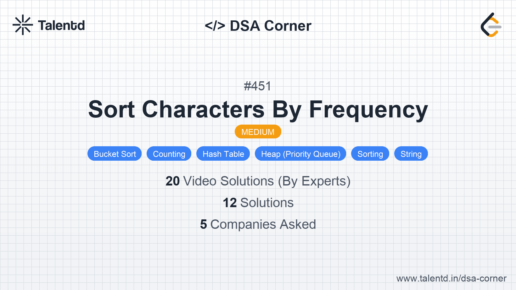 Problem visualization for Sort Characters By Frequency