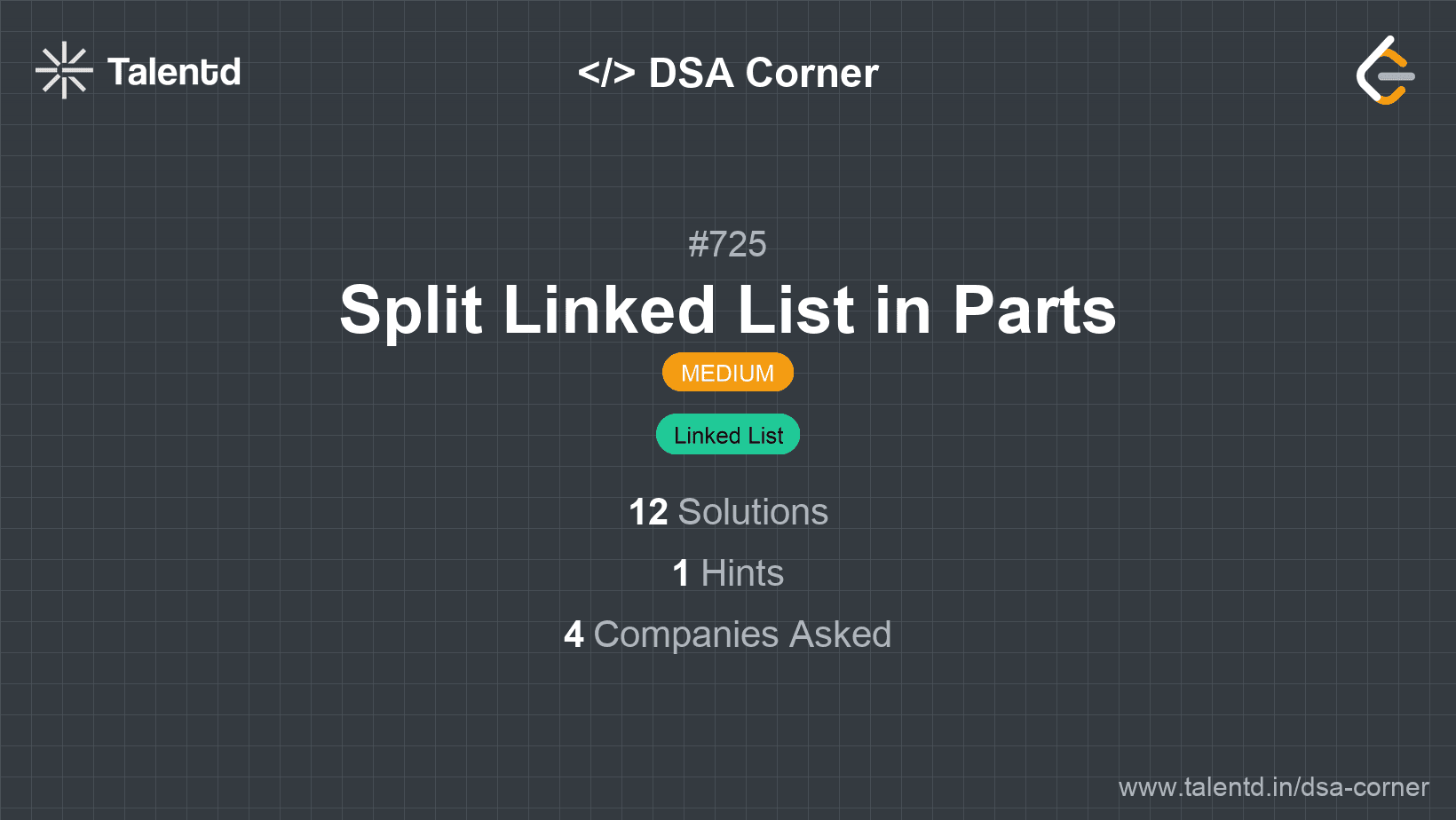 Problem visualization for Split Linked List in Parts
