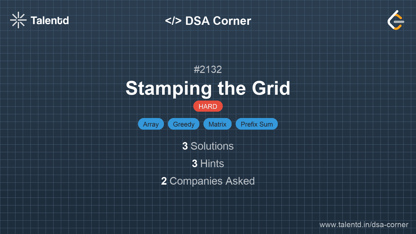 Problem visualization for Stamping the Grid