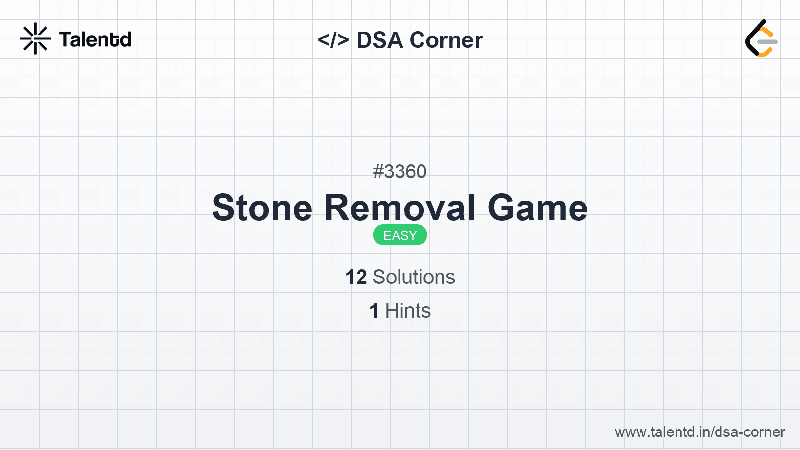 Problem visualization for Stone Removal Game