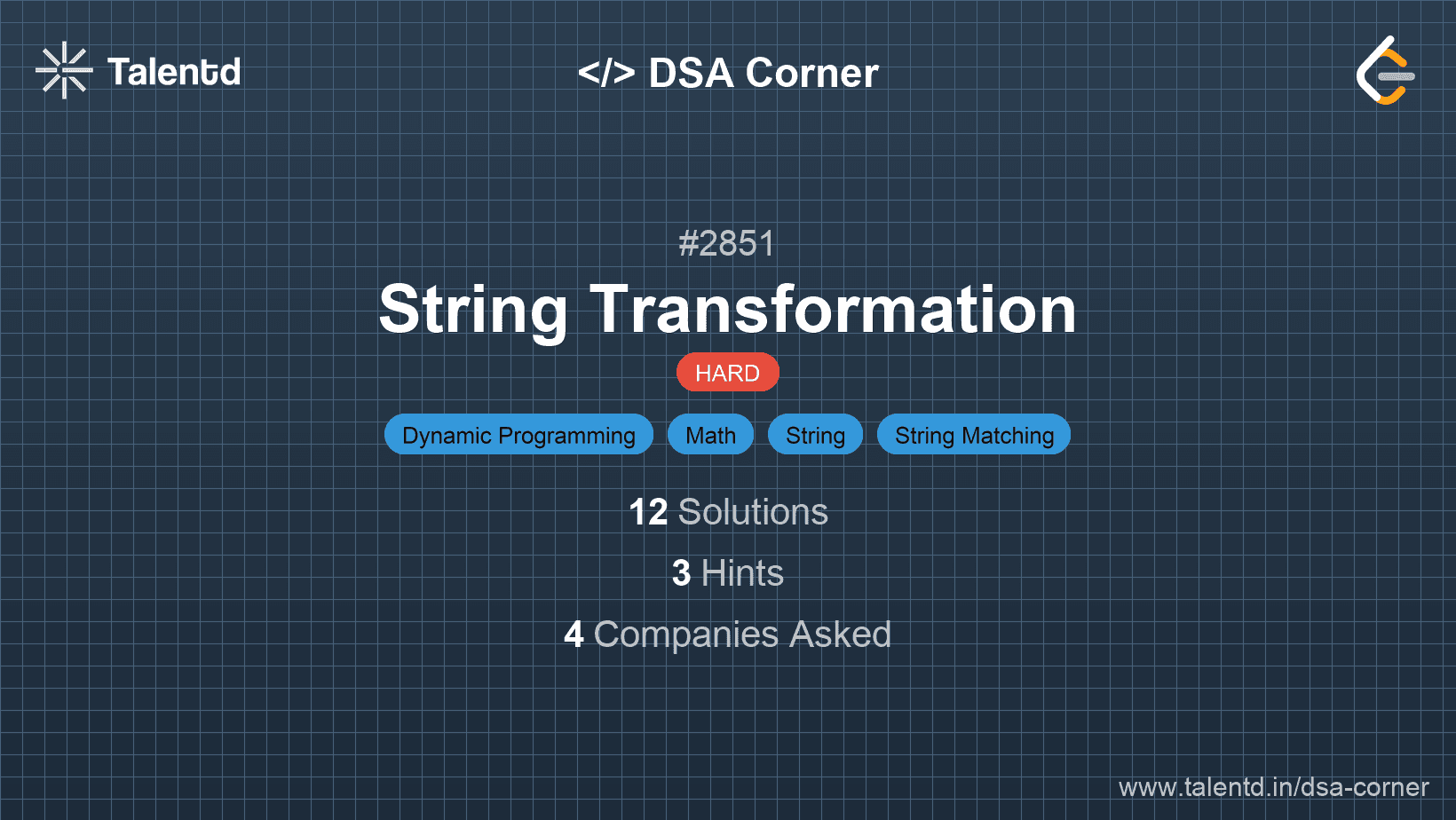 Problem visualization for String Transformation