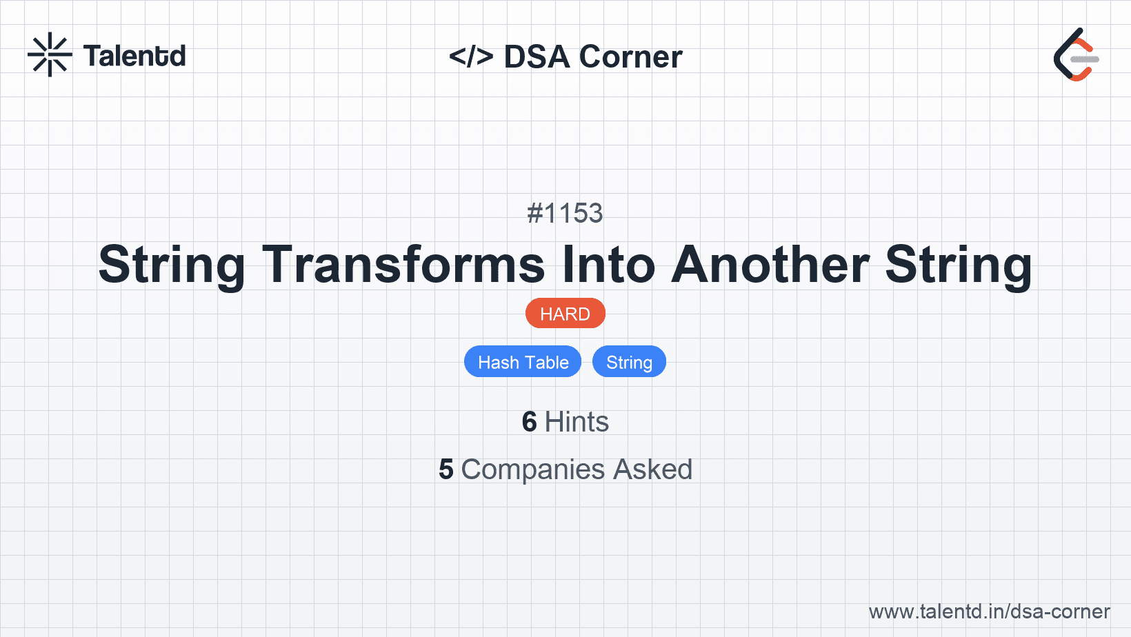 Problem visualization for String Transforms Into Another String