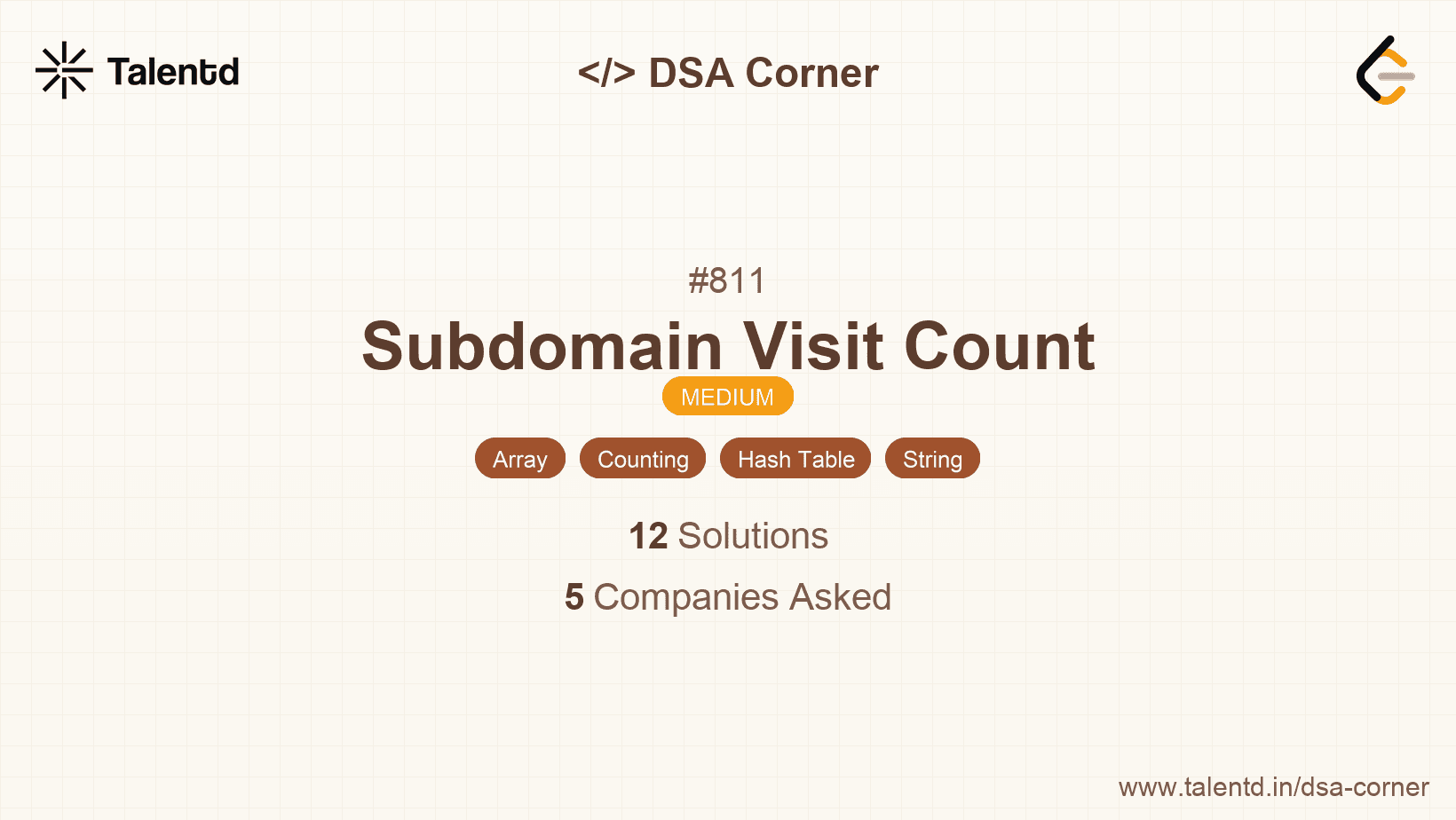 Problem visualization for Subdomain Visit Count