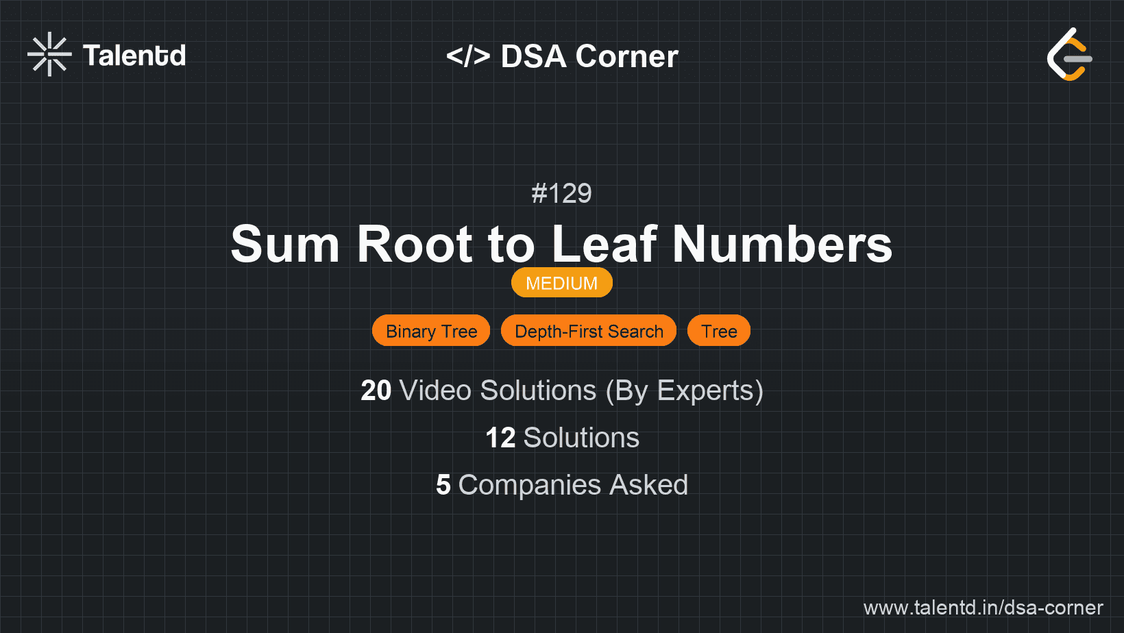 Problem visualization for Sum Root to Leaf Numbers