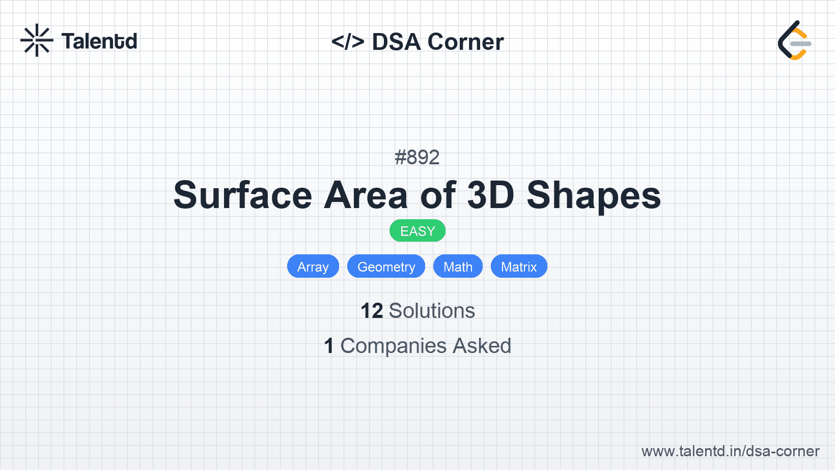 Problem visualization for Surface Area of 3D Shapes