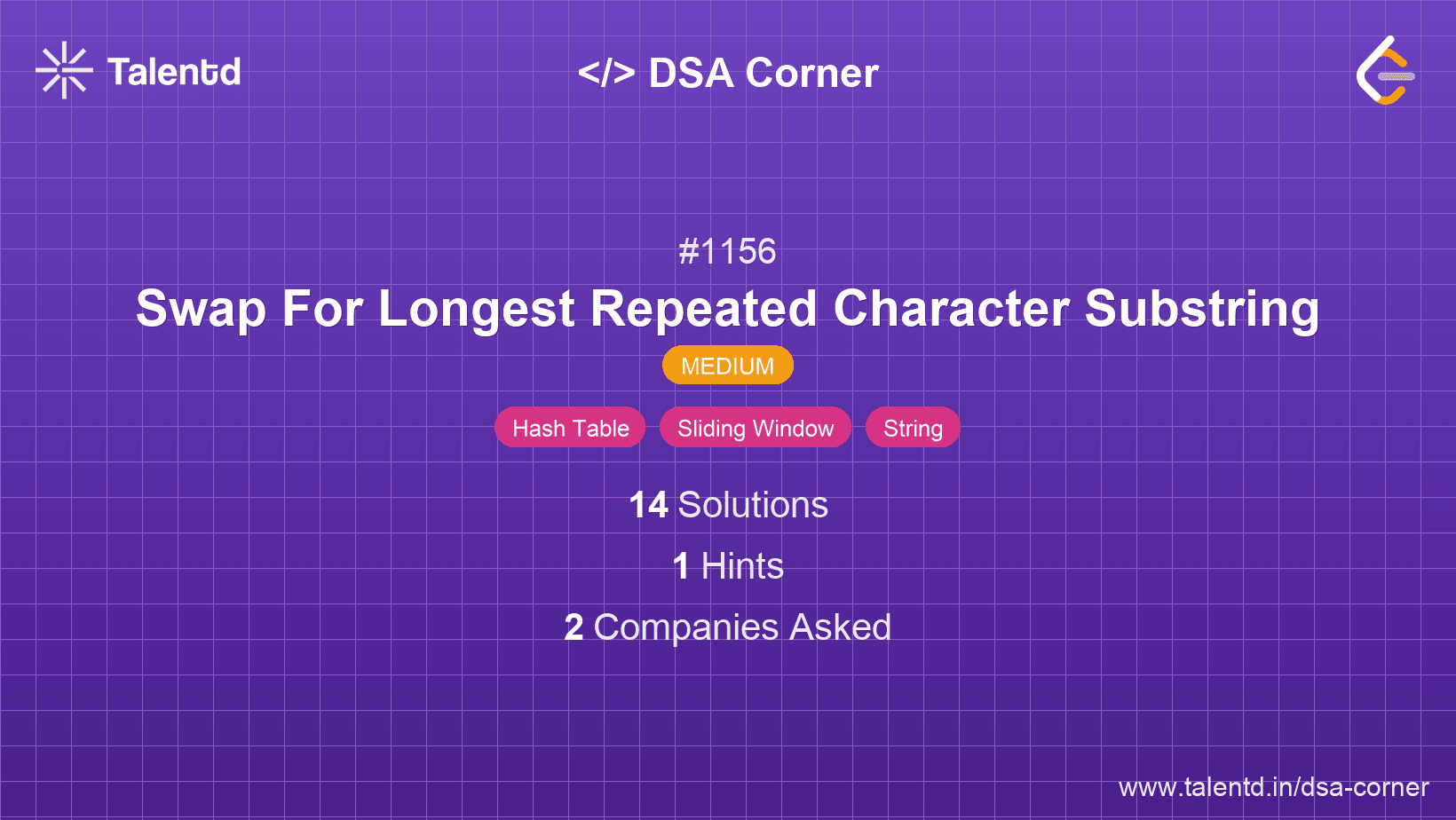 Problem visualization for Swap For Longest Repeated Character Substring