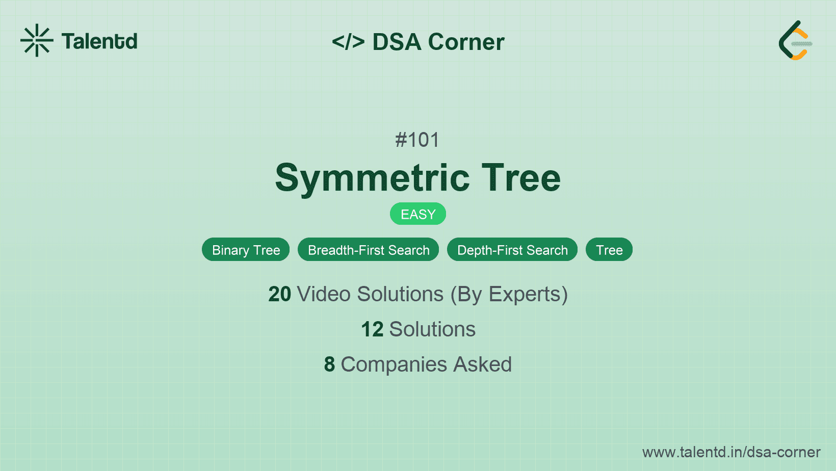 Problem visualization for Symmetric Tree